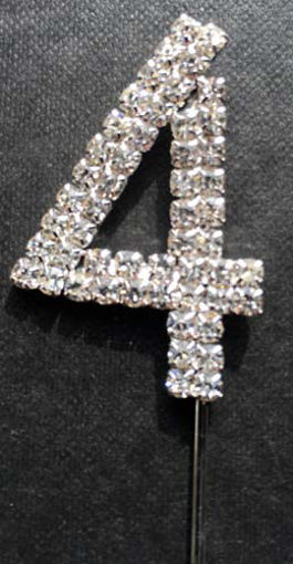 Picture of SILVER DIAMANTE CAKE TOPPER  4
